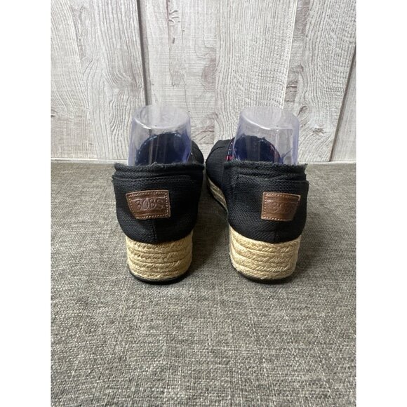 Skechers Bobs Womens Black Canvas Espadrilles Flat Shoes Size 8.5 - Picture 3 of 8